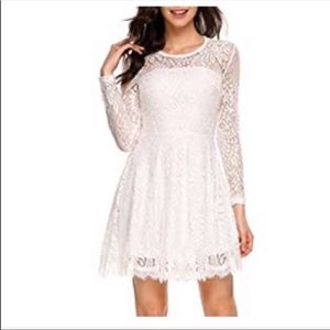 White lace cocktail dress